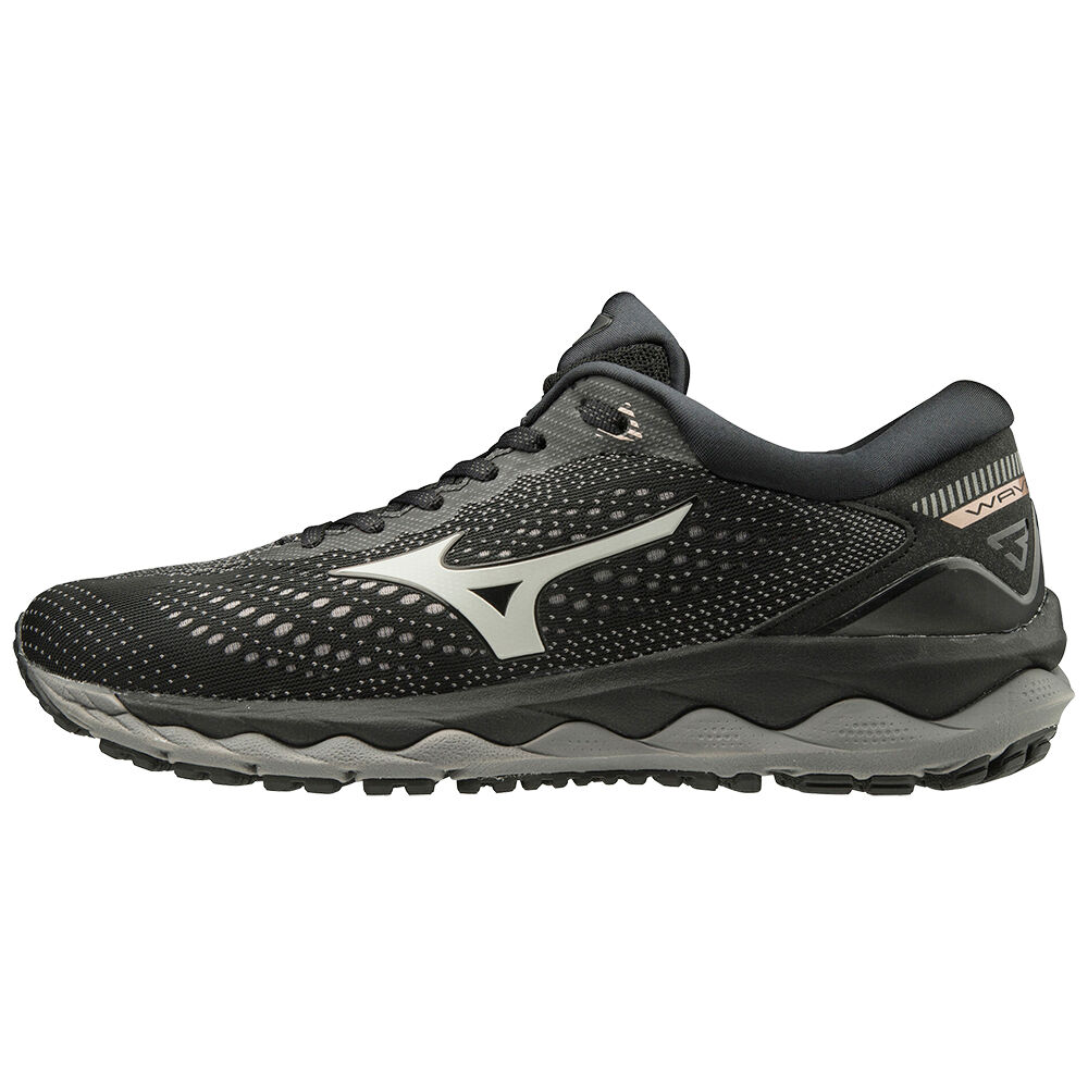 Tenis Para Correr Mizuno WAVE SKY 3 Para Mujer Negros/Grises 7859013-UE